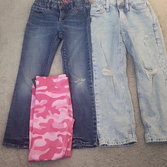 GAP Other - GAP Kids Jeans and Pink Camo Leggings Set